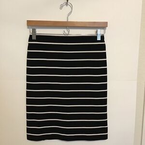 Joe Fresh Skirt Black & White Knee Length Pencil Skirt Size XS